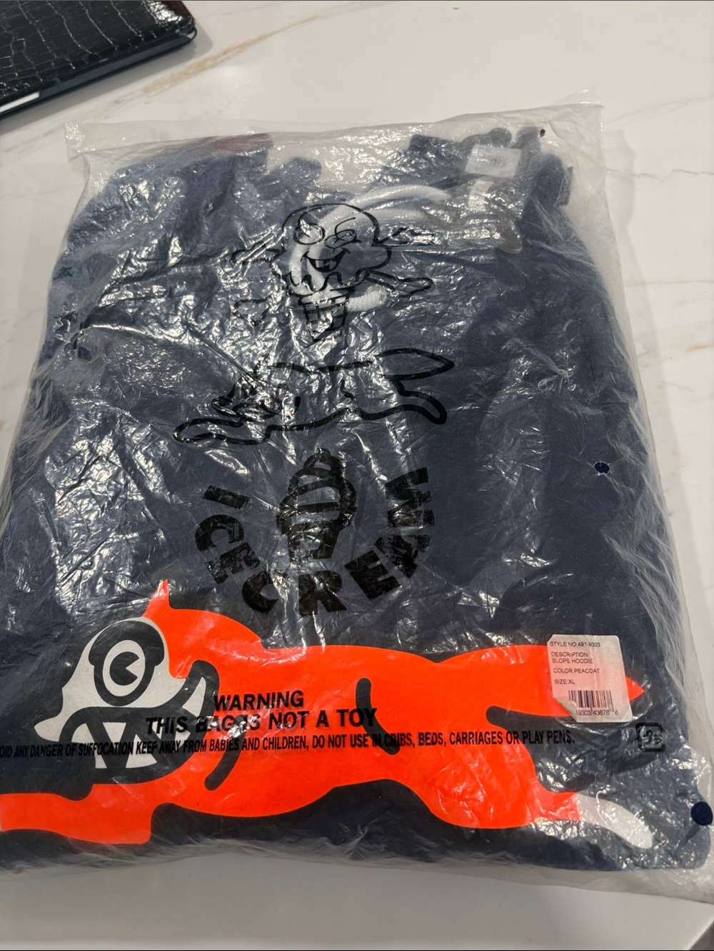Graphic Logo Navy Ice cream Hoodie